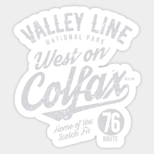 Valley Line  West on Colfax band Sticker